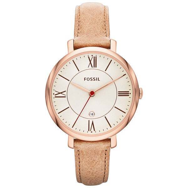 Shop Fossil Women's 'Jacqueline' Beige Camel Watch Free Shipping
