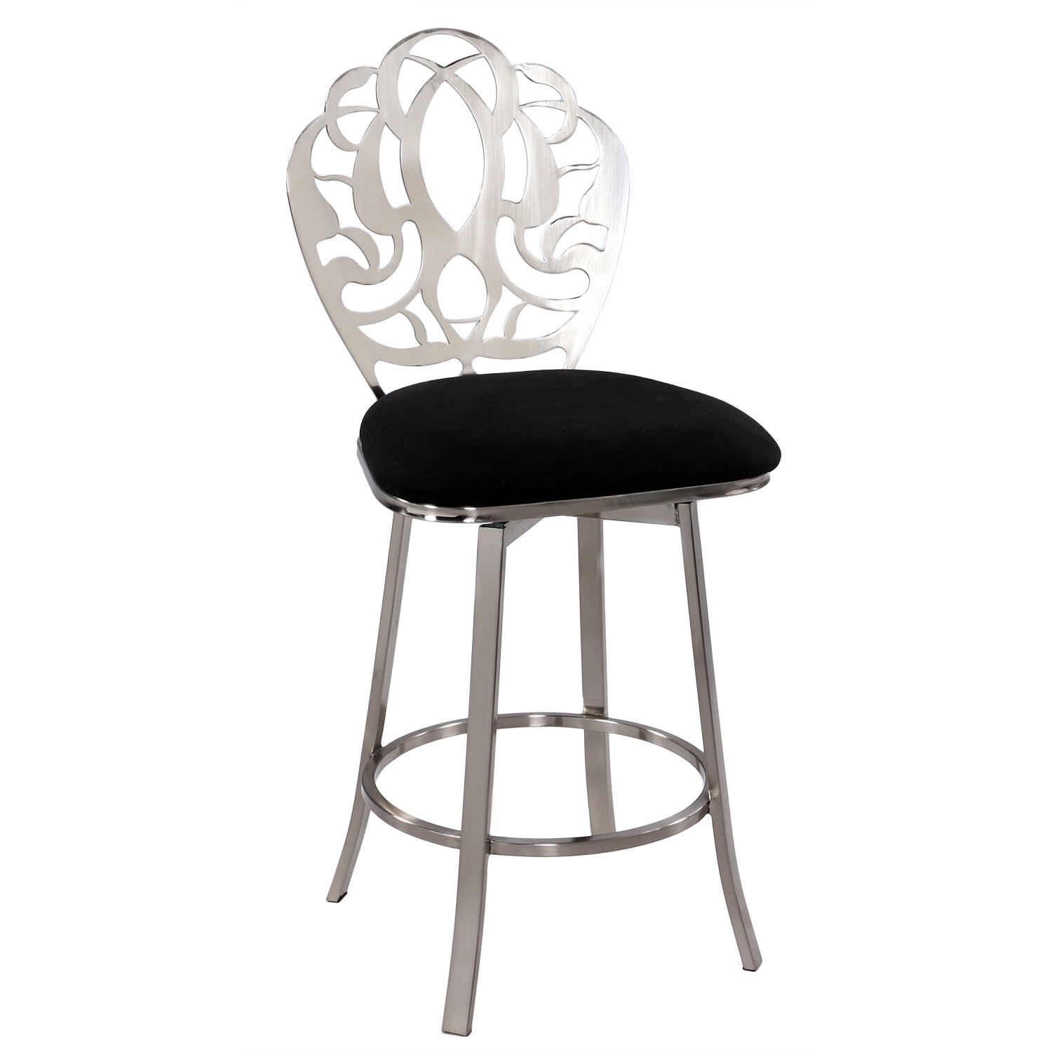 Laser Cut Back Memory Swivel Counter Stool