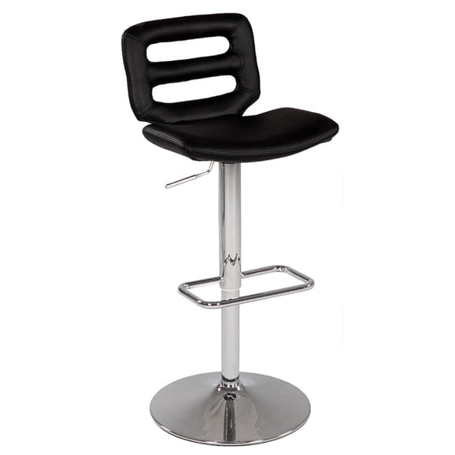 Chrome/black Pneumatic Gas Lift Swivel Height Stool