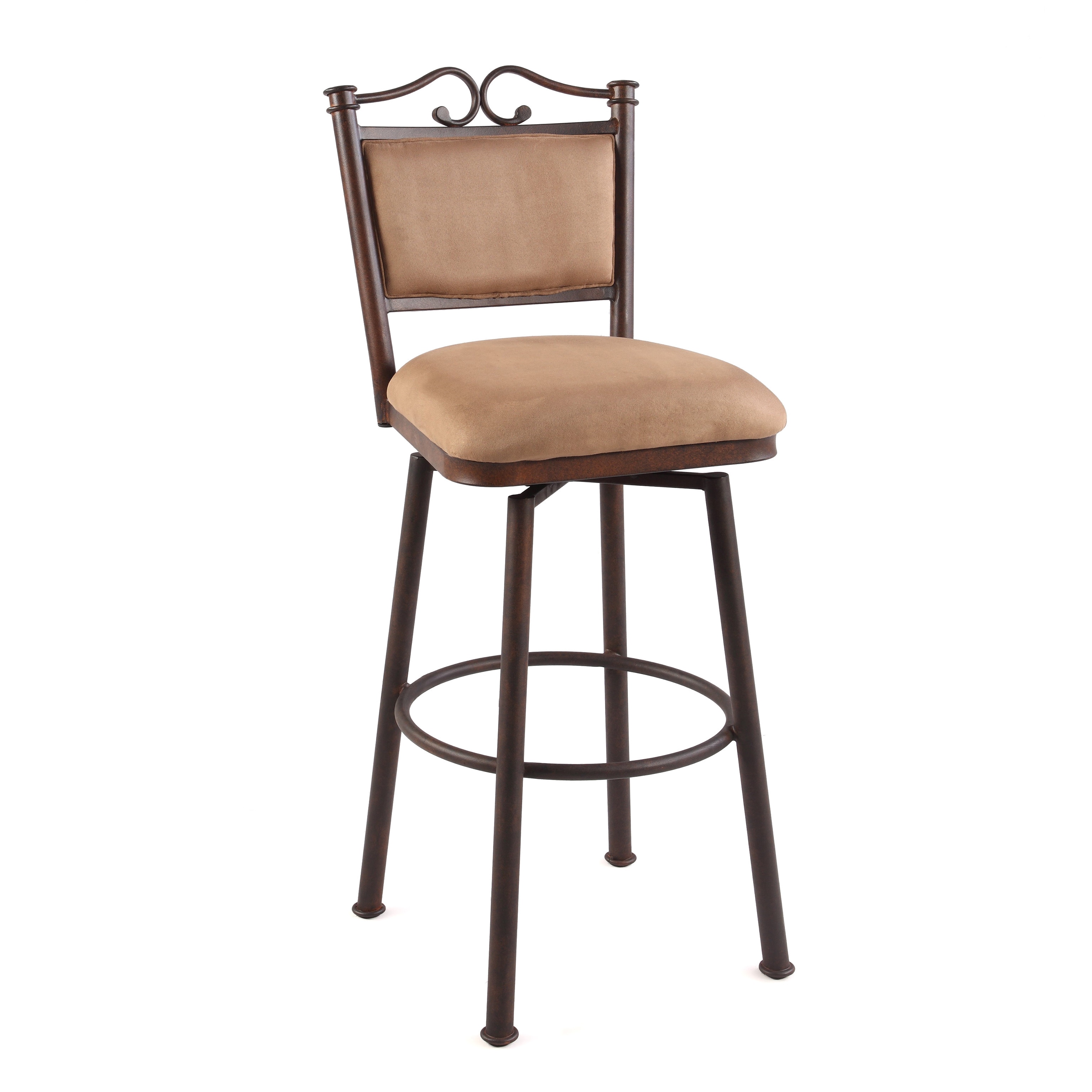 Autumn Rust/taupe 26 Memory Return Swivel Counter Stool