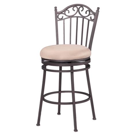 Somette Antique Taupe 26-inch Memory Return Swivel Counter Stool - 21.75W x 17.25D x 39.75H