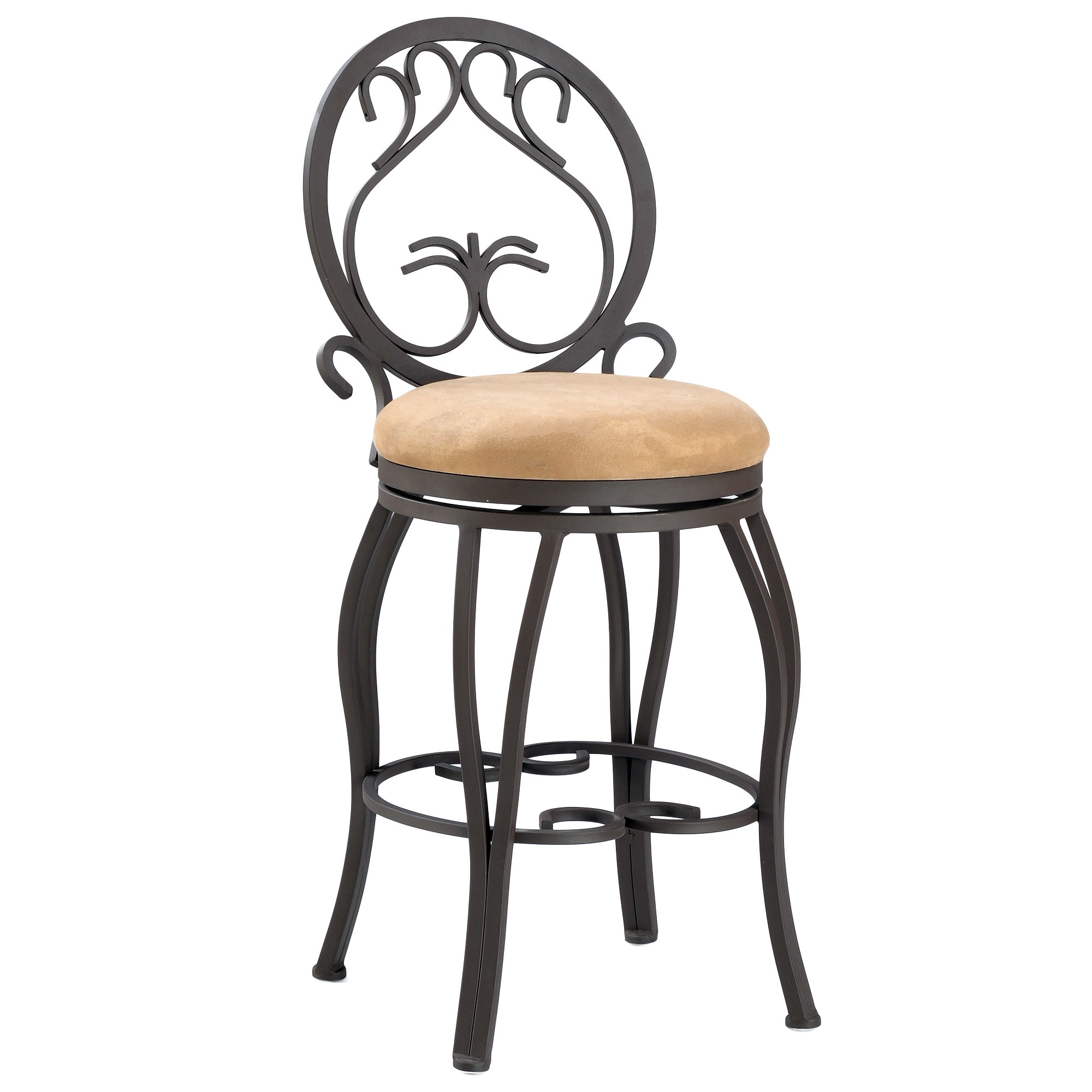 Dark Champagne/taupe 26 Memory Return Swivel Counter Stool