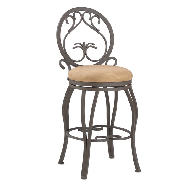 Somette Dark Champagne/ Taupe 30-inch Memory Return Swivel Bar Stool