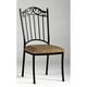 preview thumbnail 4 of 2, Somette Antique Taupe Suede Wrought Iron Dining Chair (Set of 4) - 18.85 x 23.34 x 40.11