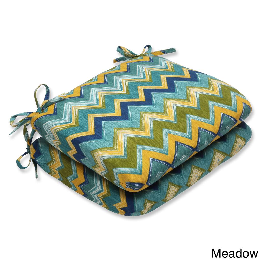 Pillow Perfect Outdoor Tamarama Rounded Corners Seat Cushion (Set of 2)