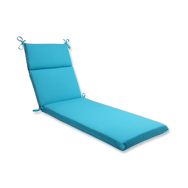 Shop Pillow Perfect Outdoor Veranda Turquoise Chaise Lounge Cushion