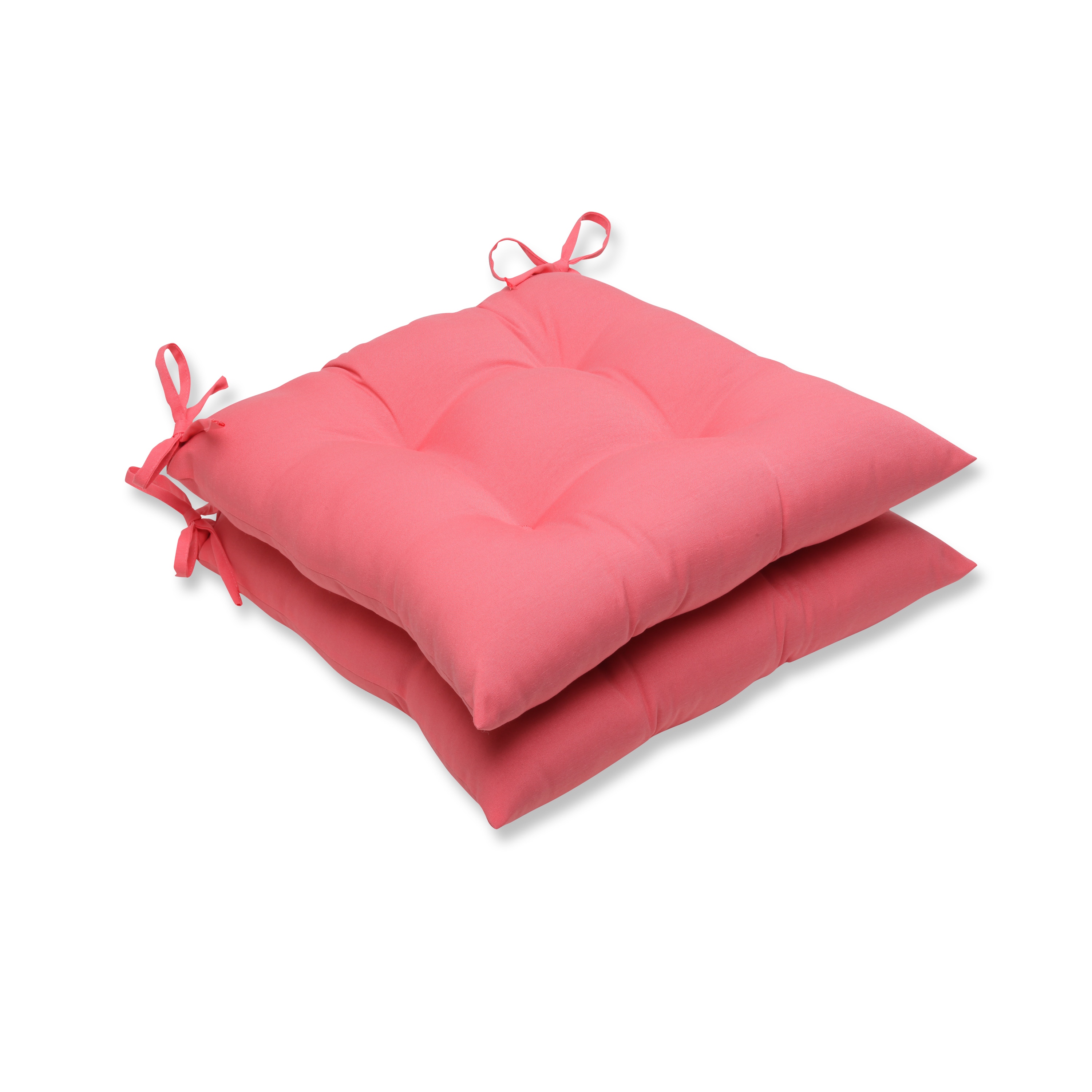 Pillow Perfect Outdoor Pink Wrought Iron Seat Cushion (set Of 2)