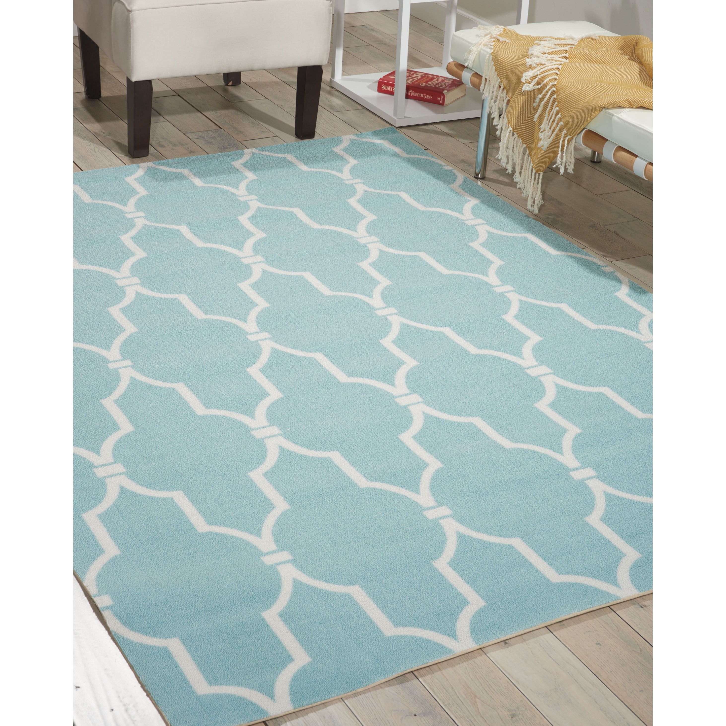 Nourison Home and Garden Indoor/outdoor Aqua Rug (79 X 1010)