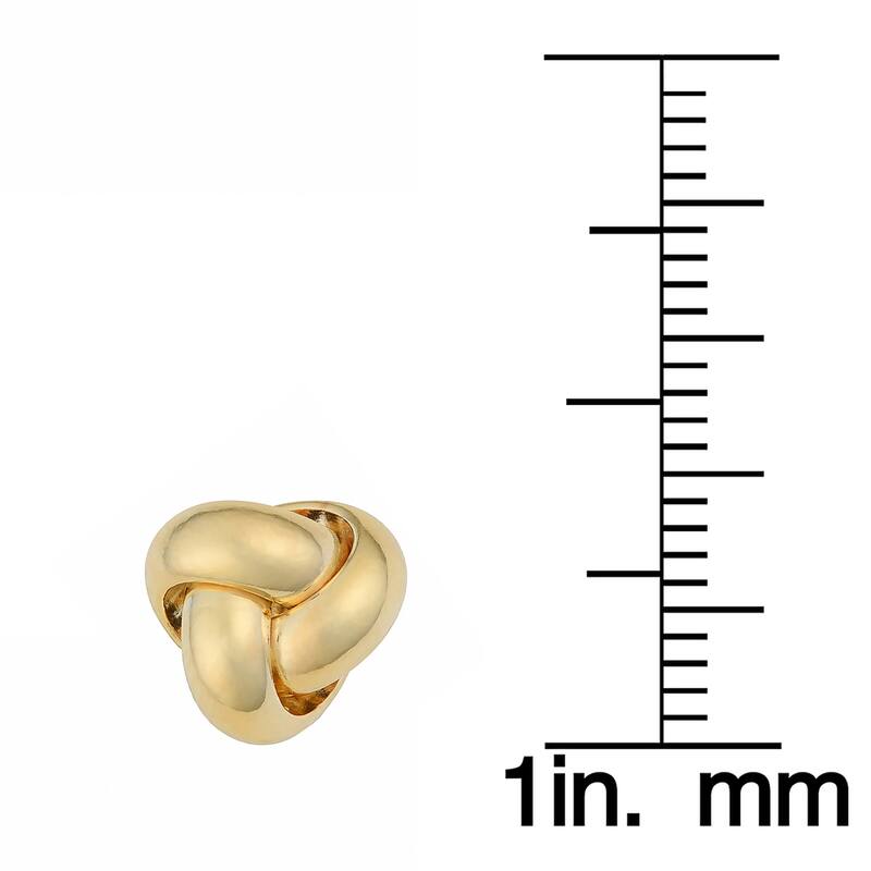 Fremada 14k Gold Polished Love Knot Earrings