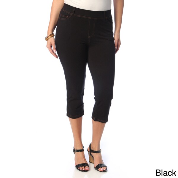 black denim capris plus size