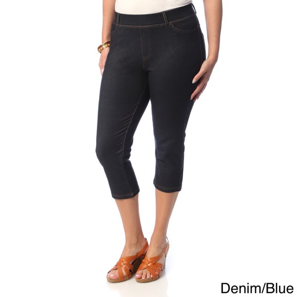 women's plus size denim capris