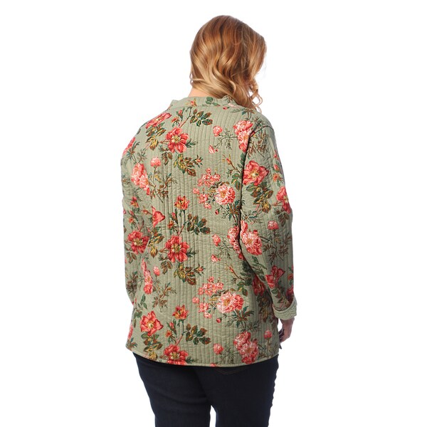 womens plus size quilted jacket