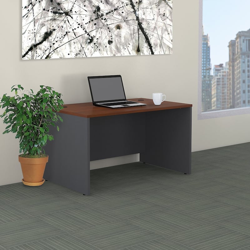 Bush Business Furniture Series C 48W x 30D Shell Desk - Hansen Cherry