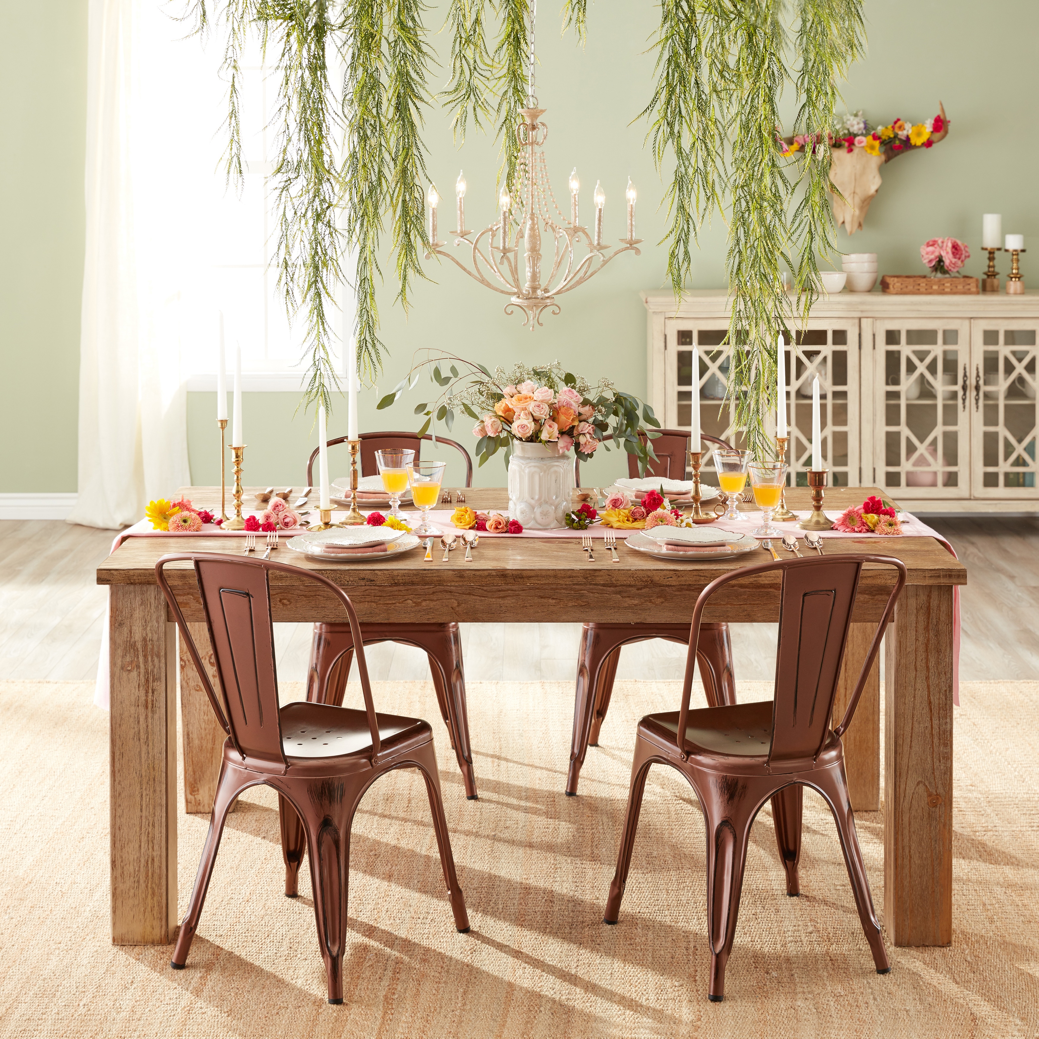 Signature Design by Ashley Mestler Bisque Honey Pine Rectangular