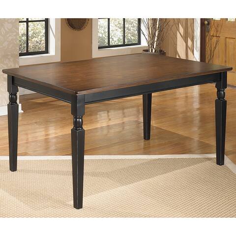 Owingsville Rectangular Black/ Brown Dining Room Table - 35.75" W x 60" D x 30" H