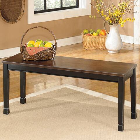 Signature Design by Ashley 'Owingsville' Black/ Brown Dining Room Bench
