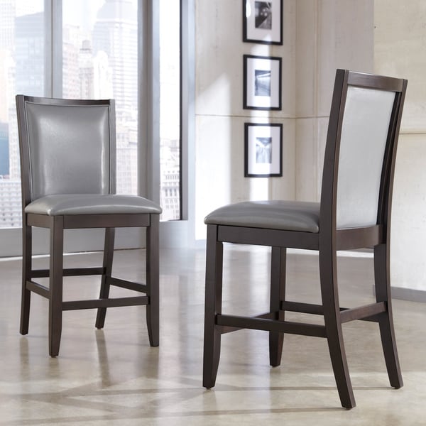 Signature Design by Ashley Trishelle Grey Upholstered Barstool ... - Signature Design by Ashley Trishelle Grey Upholstered Barstool (Set of 2)