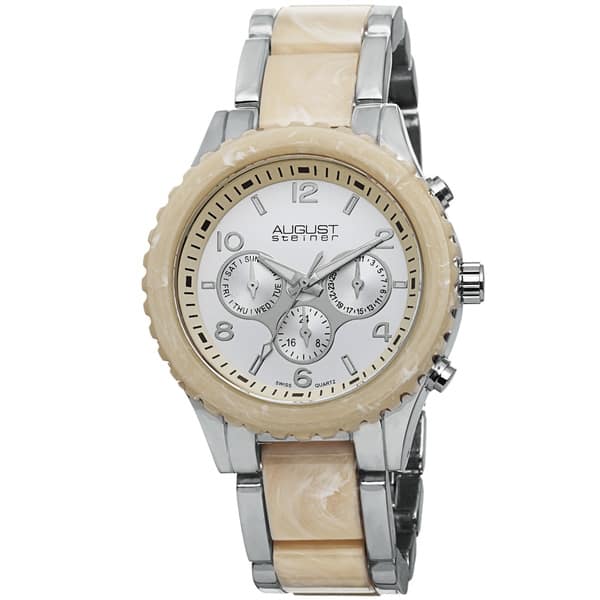 slide 1 of 4, August Steiner Women's Swiss Quartz Multifunction Bracelet Watch