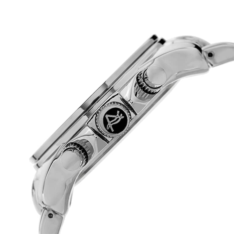August Steiner Men's Swiss Quartz Multifunction Tachymeter Bracelet Watch