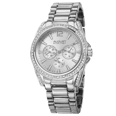 August Steiner Women's Crystal Quartz Multifunction Bracelet Watch