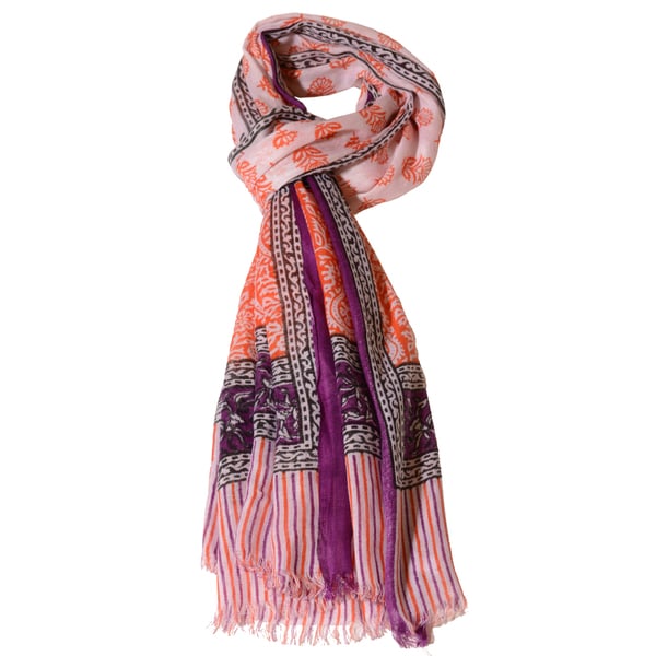 Women's Boho Spring Into Love Fringe Scarf (India) Scarves & Wraps