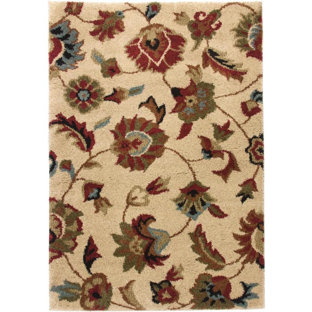 Cliffs Floral Shag Ivory Rug (82 X 910)