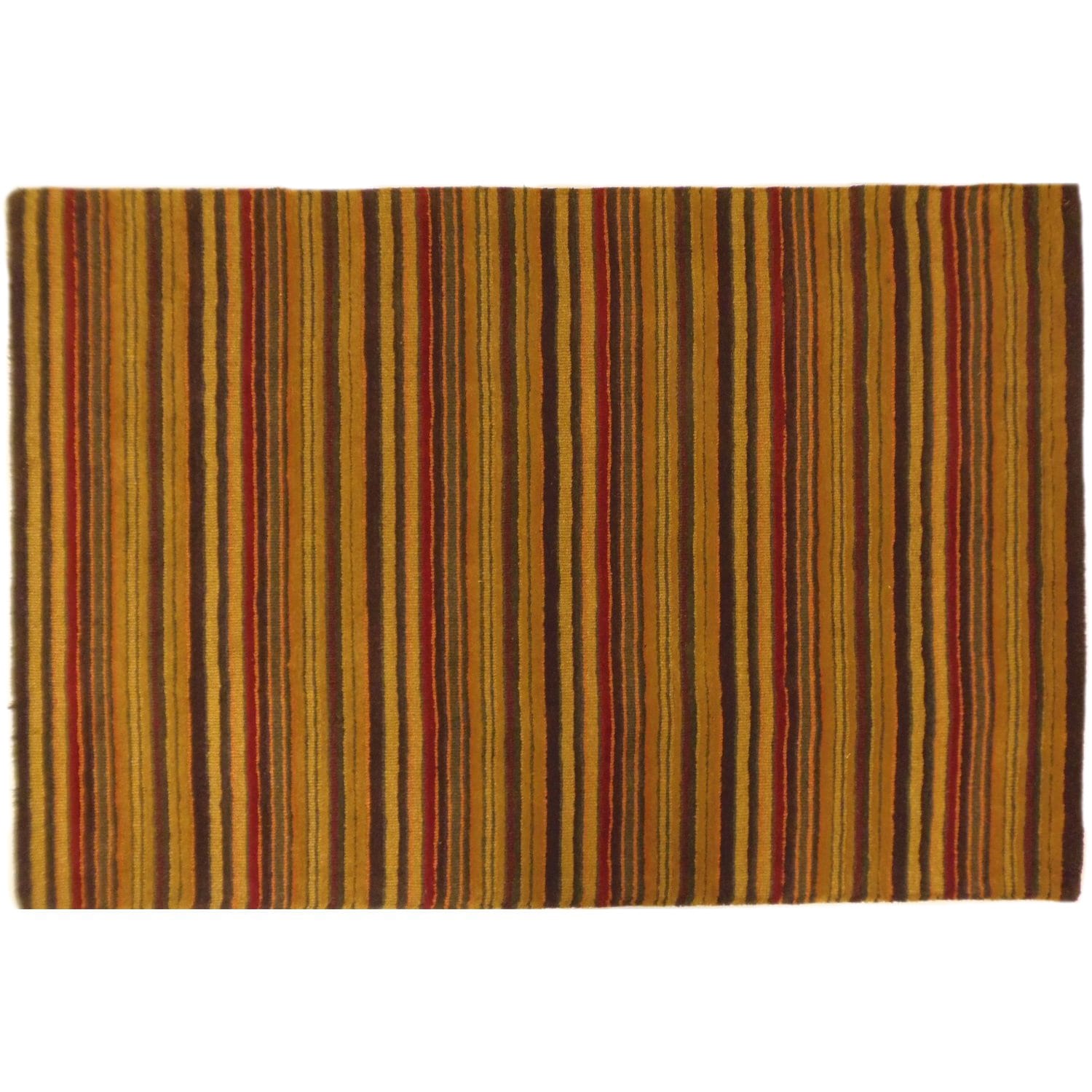 Orient Originals, Inc. Celebration Wool Striped Chocolate Multi Area Rug (8 X 10) Brown Size 8 x 10