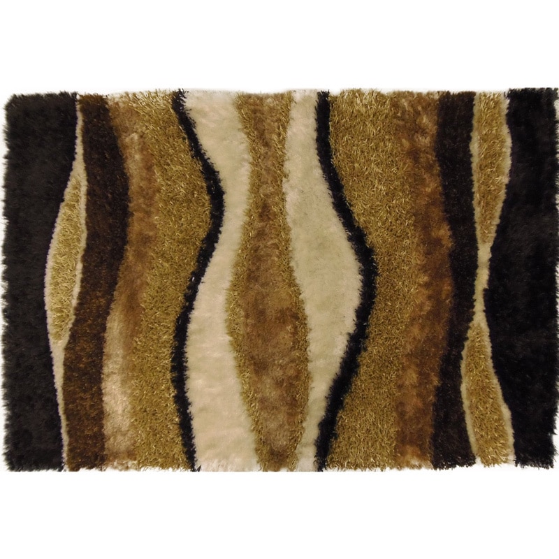 Celebration Shag Area Rug Chocolate Multi (5 X 8)