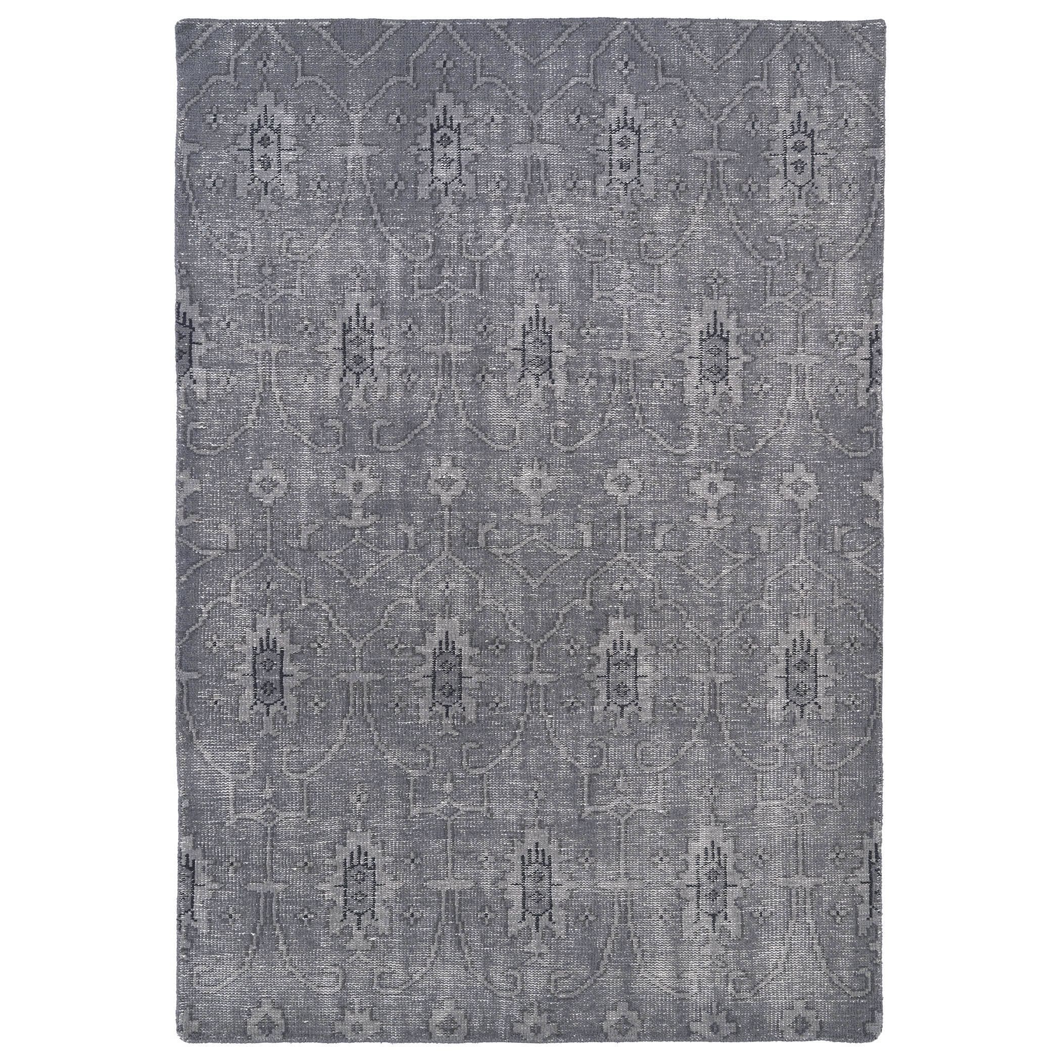 Hand knotted Vintage Replica Grey Wool Rug (20 X 30)