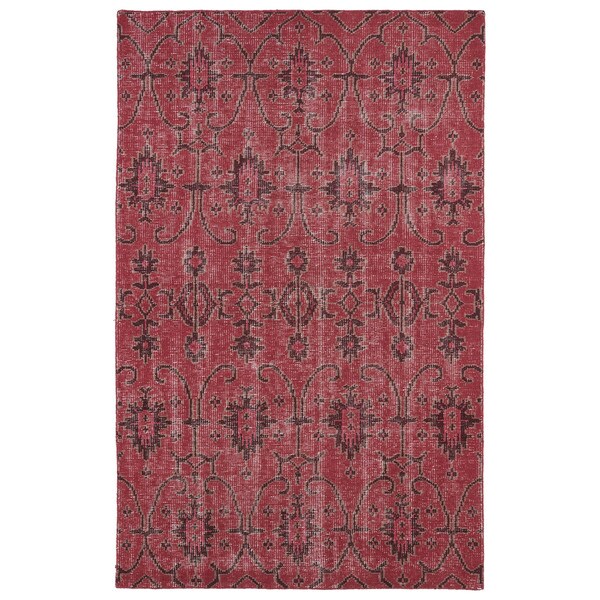 Hand-Knotted Vintage Replica Red Wool Rug (9'0 x 12'0)