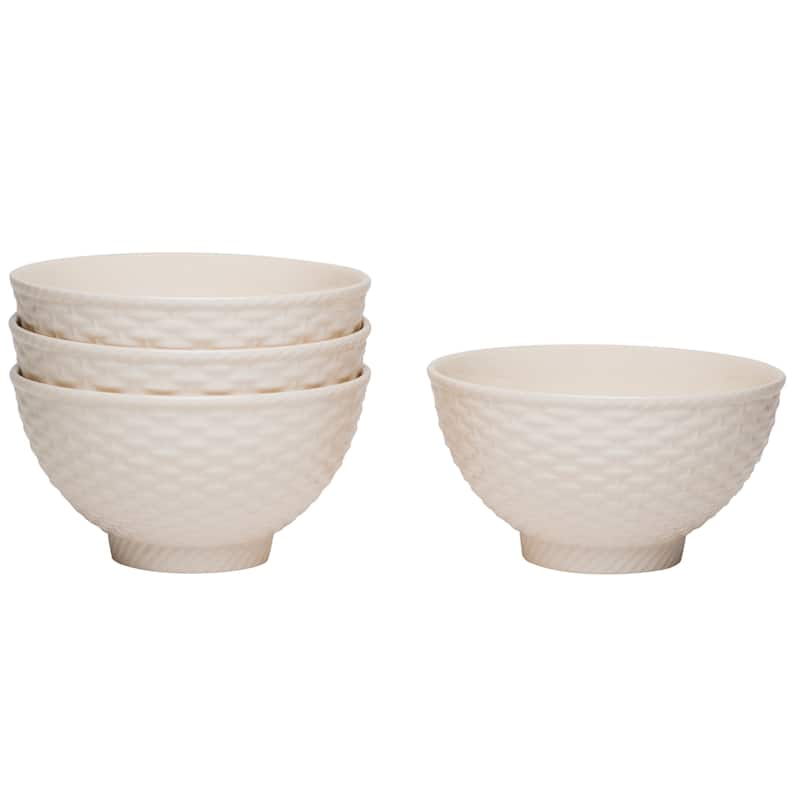 Red Vanilla Nantucket White Fruit Bowls 5.5" 20oz (Set of 4)