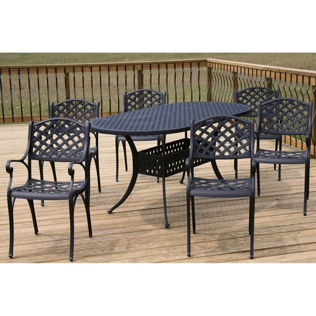 Heritage 7 piece Cast Aluminum Outdoor Dining Set