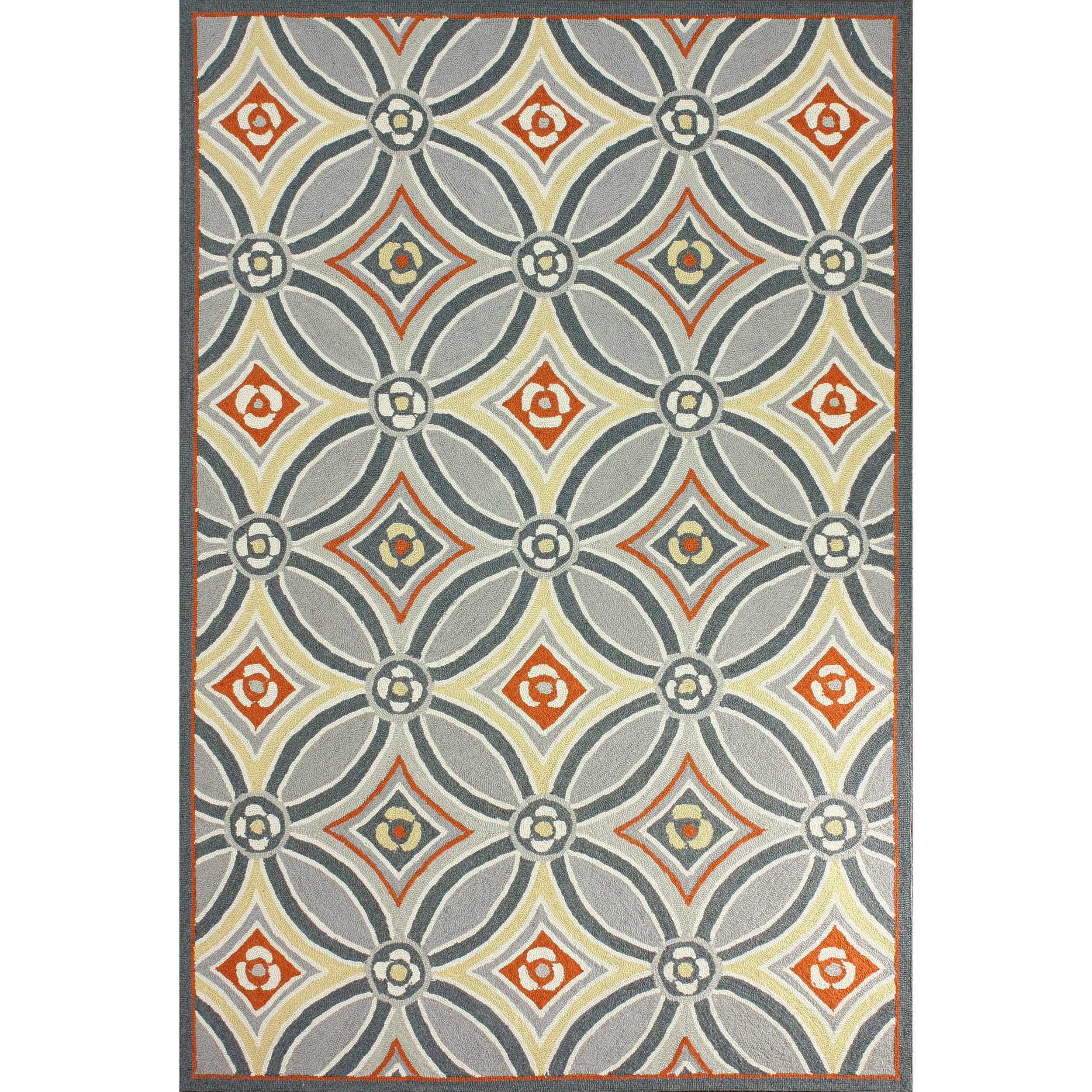 Nuloom Hand hooked Trellis Wool Blue Rug (5 X 8)