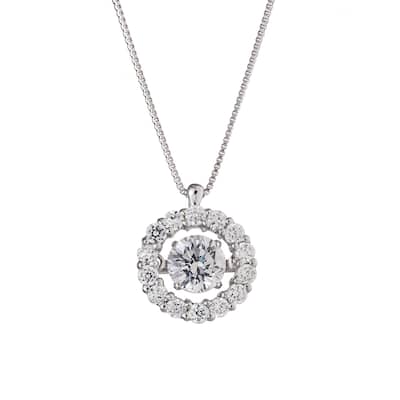 Auriya 'Dancing Stone' 14k White Gold 4/5ctw Diamond Necklace