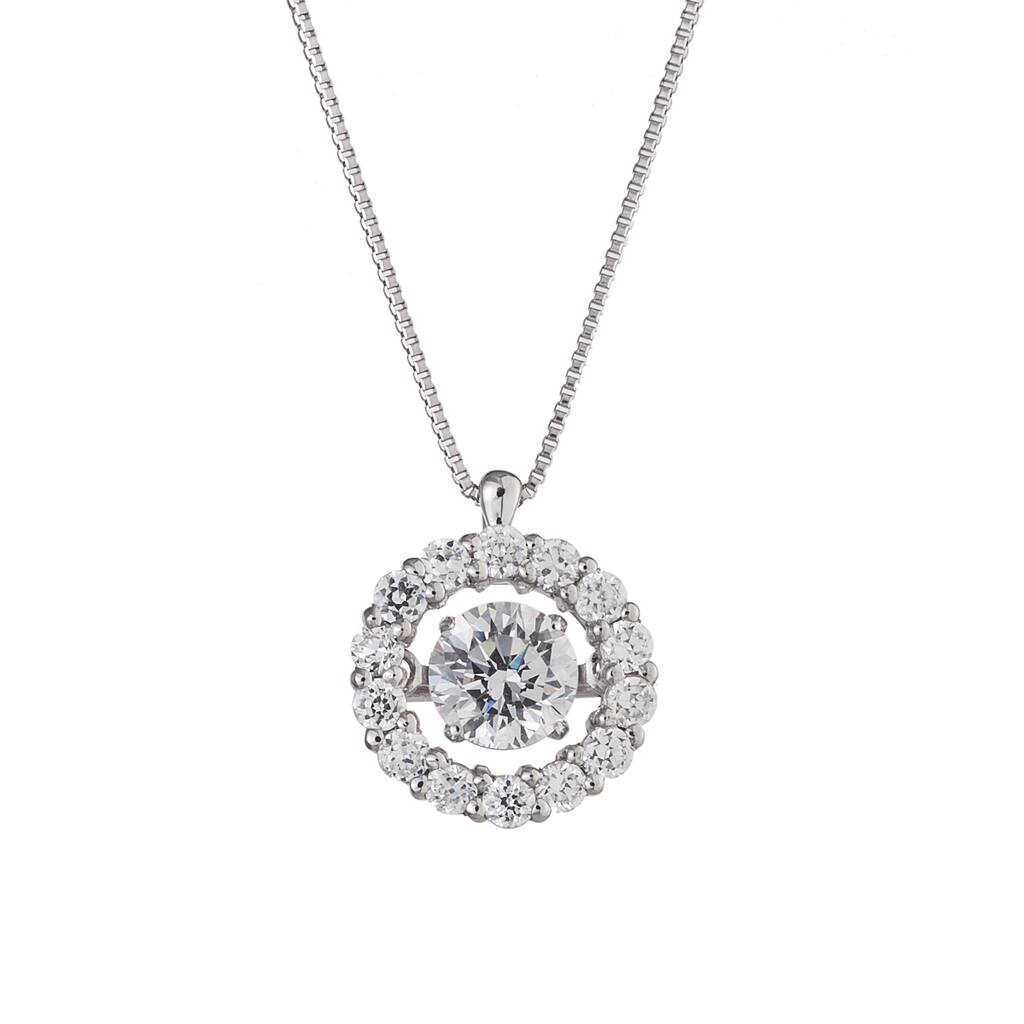 Auriya 'Dancing Stone' 14k White Gold 4/5ctw Diamond Necklace