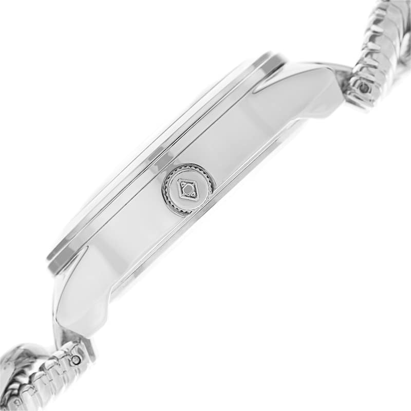 Akribos XXIV Women's Multifunction Design Twist Chain Link Silver-Tone Watch