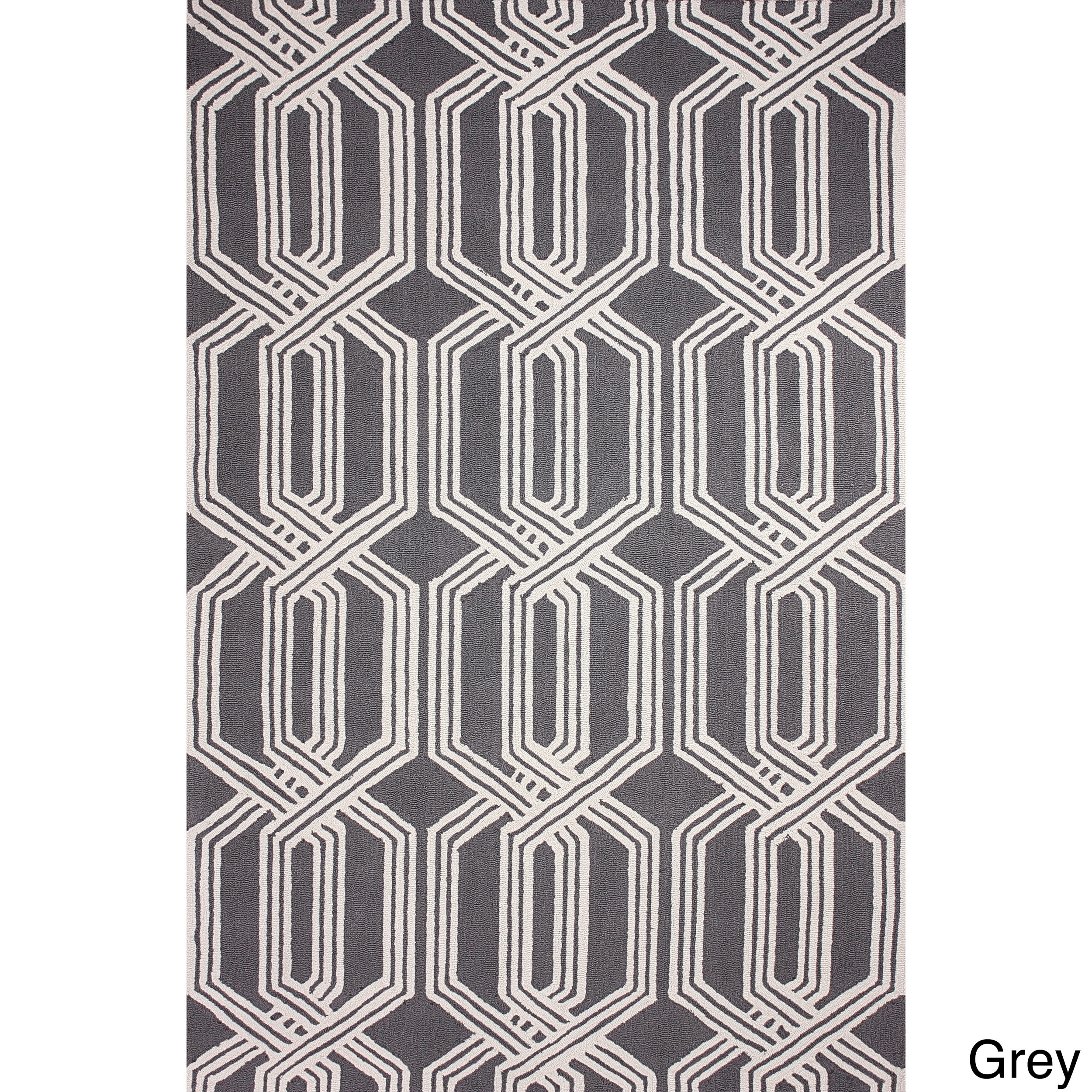 Nuloom Hand hooked Trellis Black Rug (5 X 8)