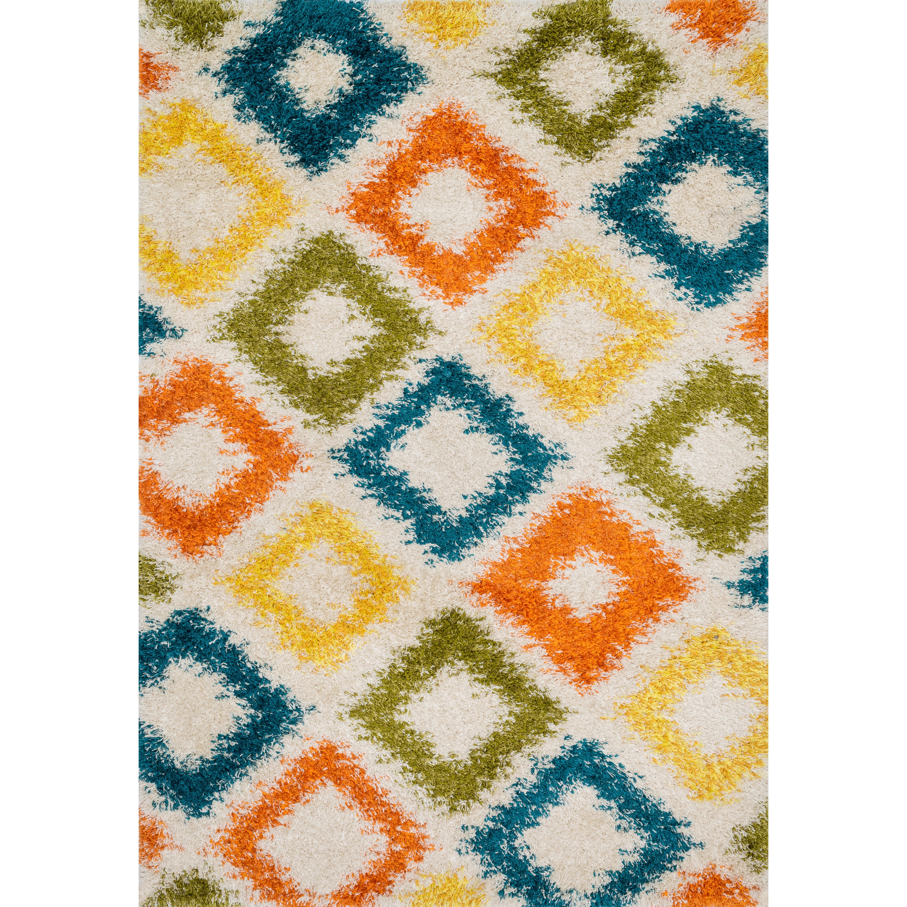 Stella Diamond multi Shag Rug (77 X 105)