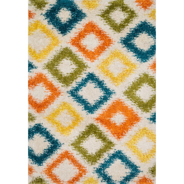Stella Diamond-multi Shag Rug - 5'2" x 7'7"