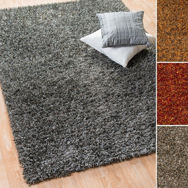 Hand-woven Mid-century Shag Area Rug - 5' x 7'6