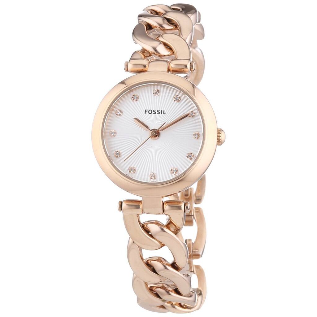 Fossil Olive Three-Hand Stainless Steel Watch