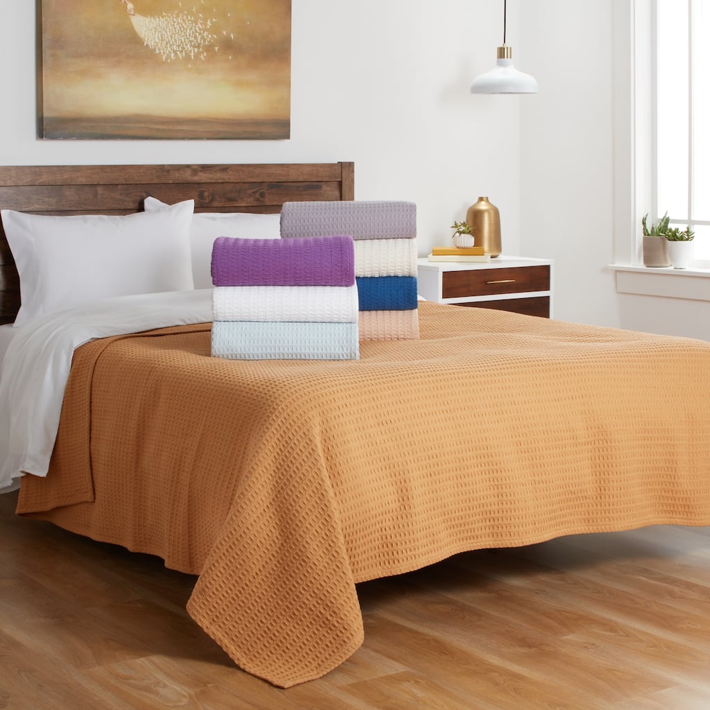 Woven Waffle Weave Cotton Blanket