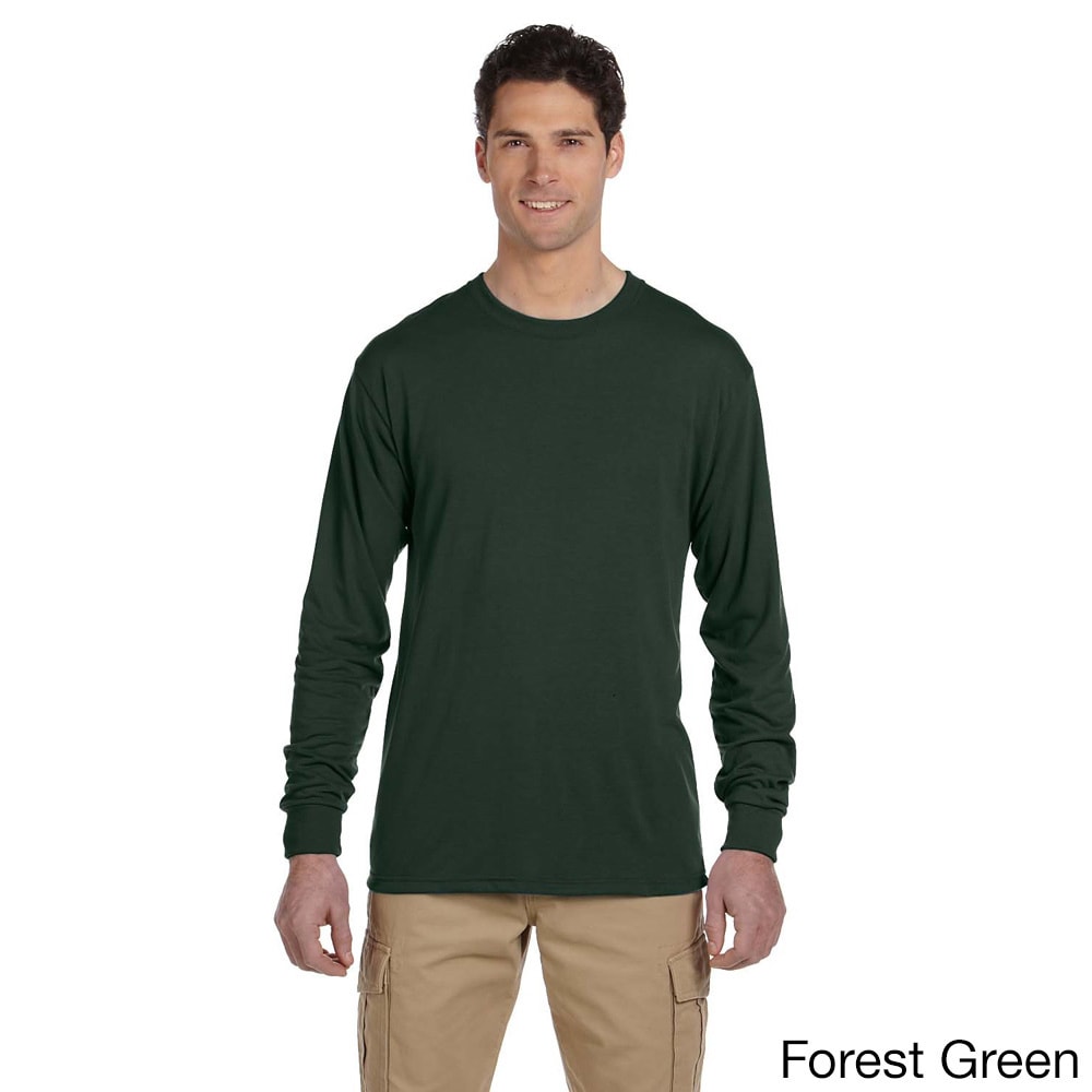 Jerzees Jerzees Mens 100 percent Polyester Long sleeve T shirt Green Size XXL