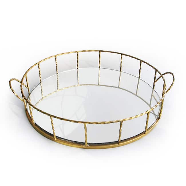 Gold 16-inch Round Tray