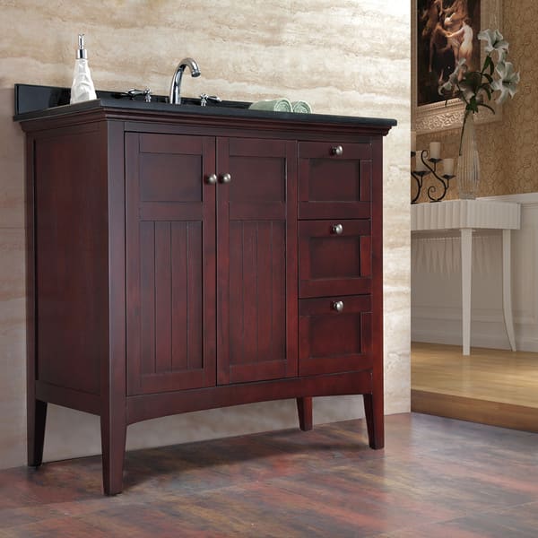 Shop Ove Decors Gavin 42 Inch Single Sink Bathroom Vanity With Granite Top Overstock 8927871