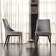 preview thumbnail 2 of 11, Sasha Mid-century Grey Fabric Upholstered Tapered Leg Dining Chairs (Set of 2) iNSPIRE Q Modern