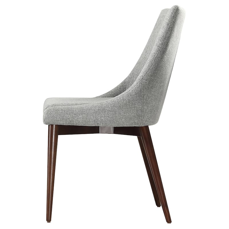 Sasha Mid-century Grey Fabric Upholstered Tapered Leg Dining Chairs (Set of 2) iNSPIRE Q Modern