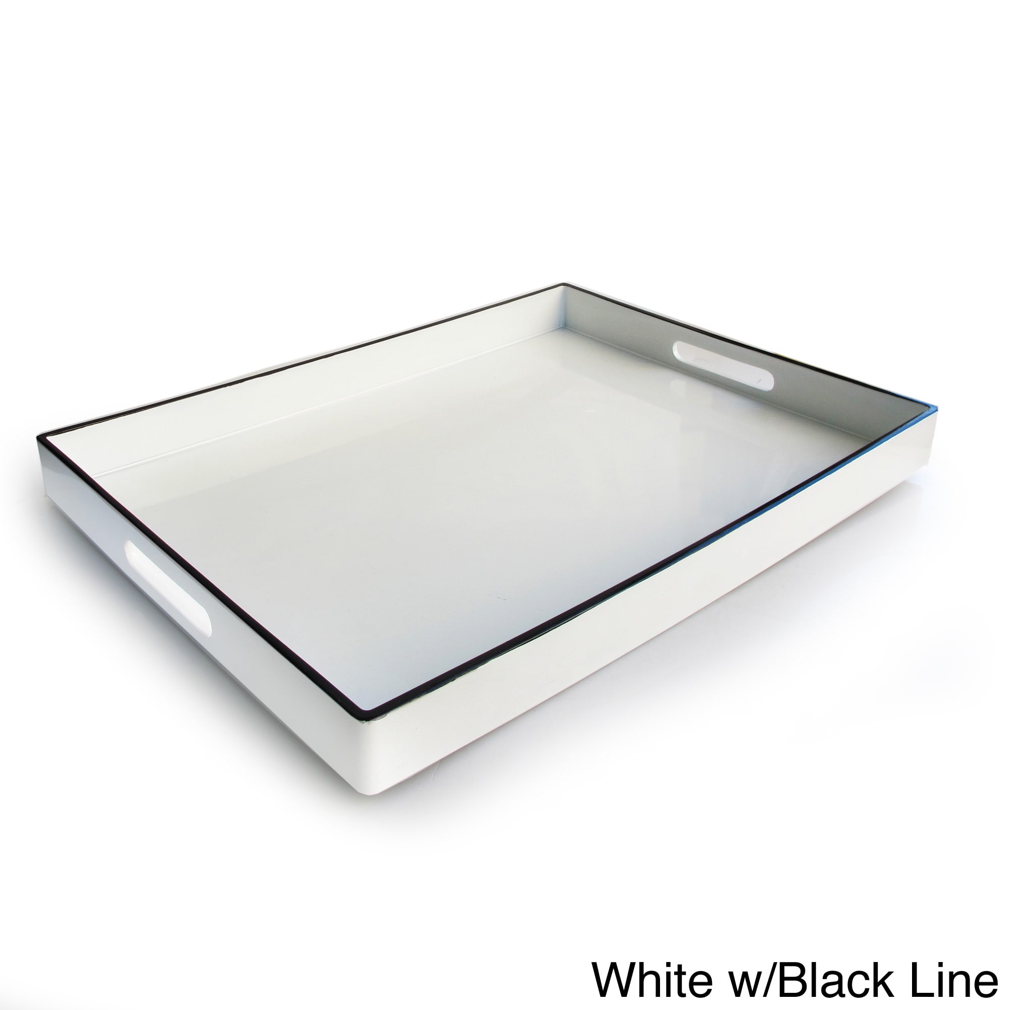 White serving tray with handles Clearance