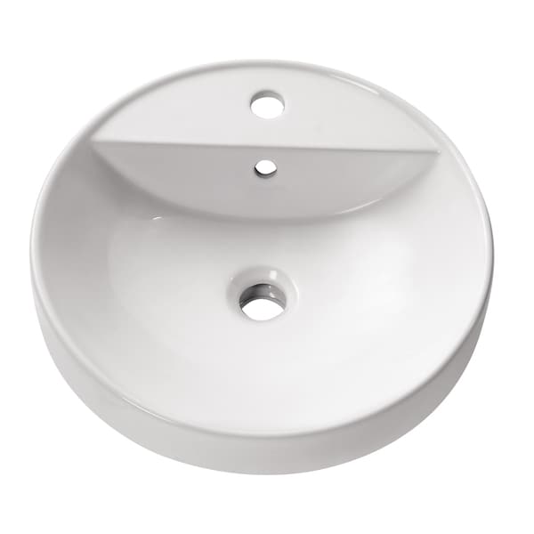 Shop Avanity Round Semi Recessed 18-inch Sink - Free Shipping Today ...