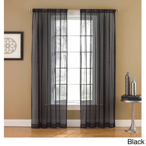 Links Sheer Mesh 84 inch Rod Pocket Curtain Panel Sheer Curtains